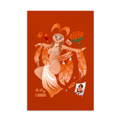 “The Life of a Showgirl” Postcard Print